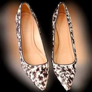 JCREW DULCI CALF HAIR KITTEN HEELS SIZE 6.5